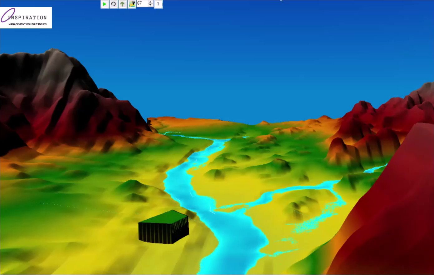 3D flood model of a wadi in Hatta
